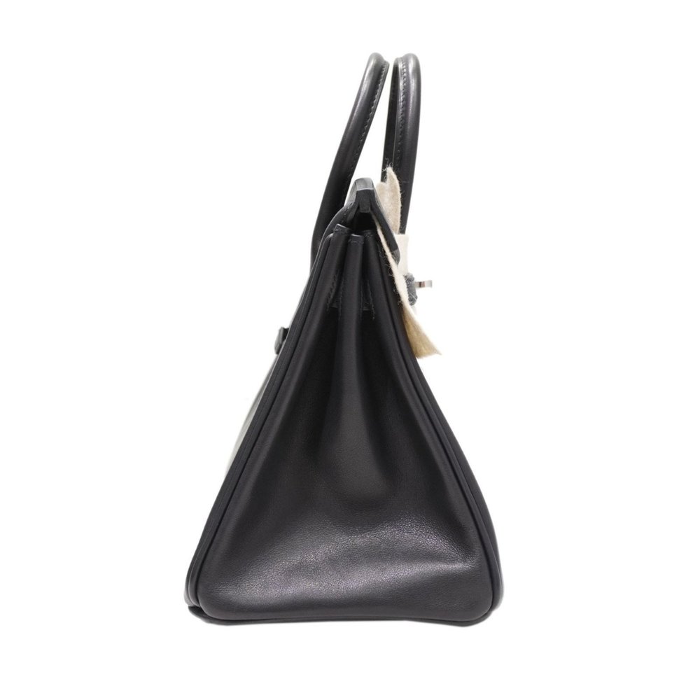 HERMES Hermes Birkin 25 Lock Handbag Black Silver Hardware Eva Color B Engrav... - Picture 3 of 16